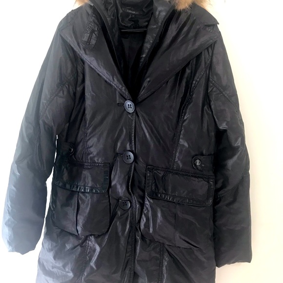 Rudsac collection black shiny winter coat - Picture 1 of 13